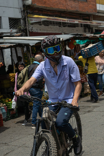 CAMISA CICLISMO HOMBRE - LILA