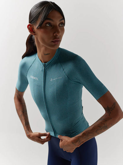 CAMISETA CICLISMO MUJER ESSENTIAL TEAL NOISE