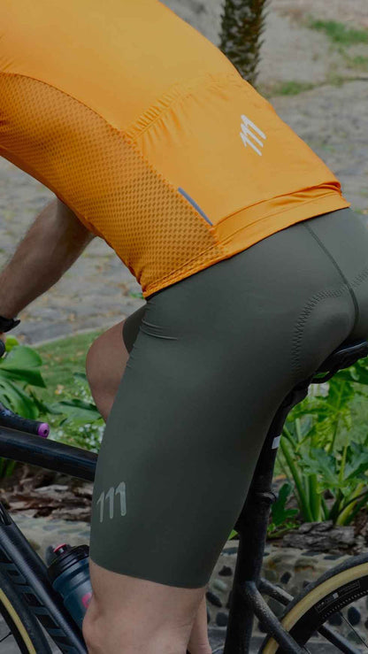 Pantaloneta ciclismo sin costura hombre - VERDE