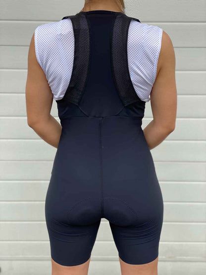 Pantaloneta de ciclismo sin costura mujer - NEGRA