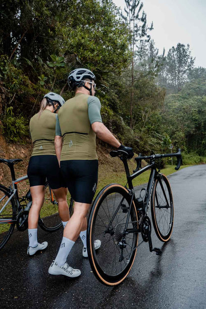 Pantaloneta de ciclismo sin costura mujer - NEGRA